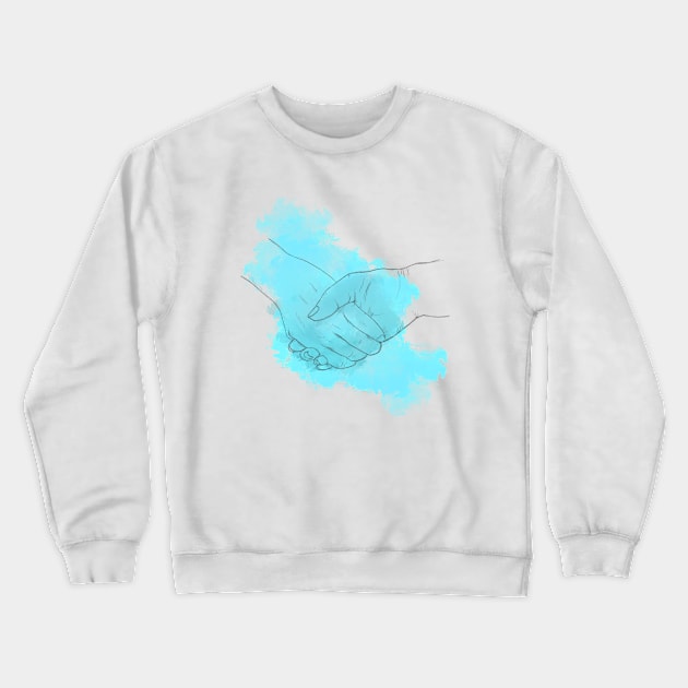 Holding hands Crewneck Sweatshirt by Ta_bahdanava